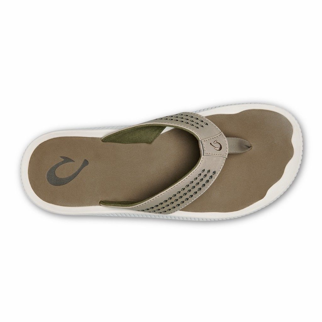 Olukai Men's Ulele Flip Flop - Clay / Mustang US130-857